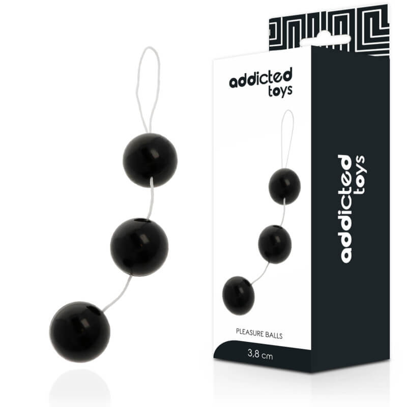 3 Bolas chinas anales grandes Ø 3,6 cm PLEASURE BALLS ADDICTED TOYS