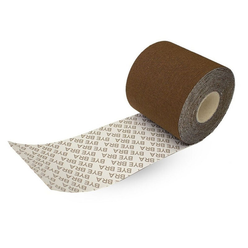 BYE-BRA – BODY CINTA 5 M X 6.5 CM + 3 PARES DE PEZONERAS MARRON