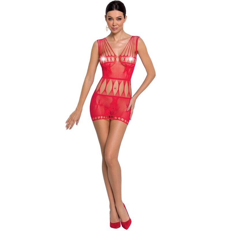 PASSION – WOMAN BS090 BODYSTOCKING ROJO TALLA UNICA