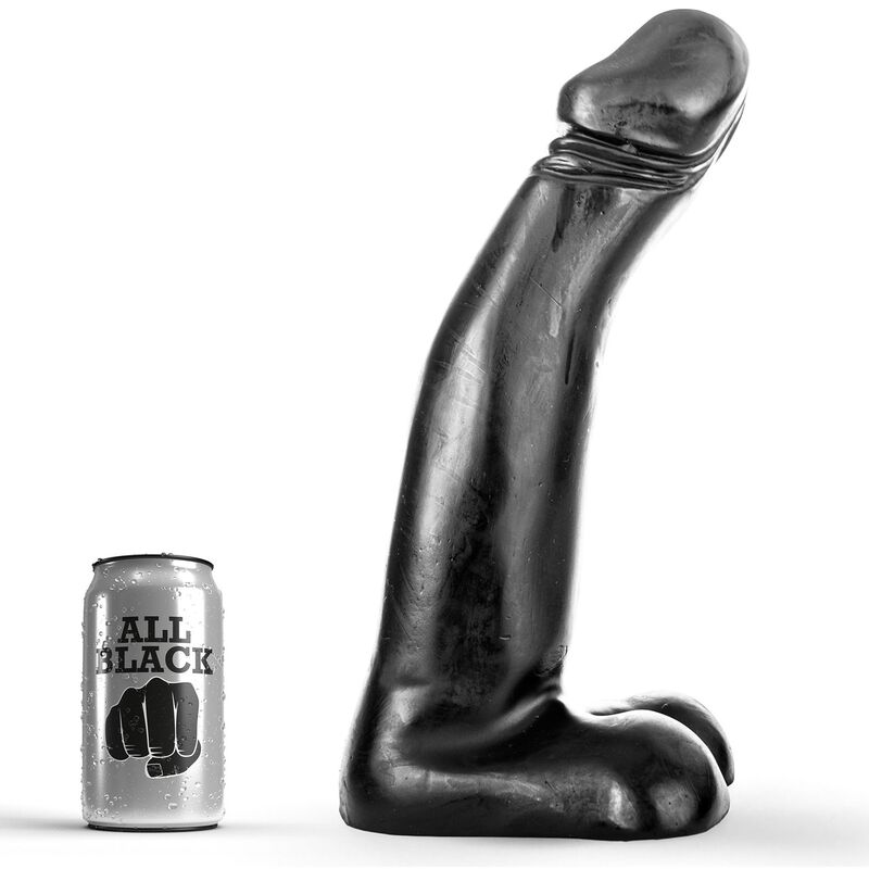 ALL BLACK – DILDO REALISTA NEGRO FISTING 29 CM