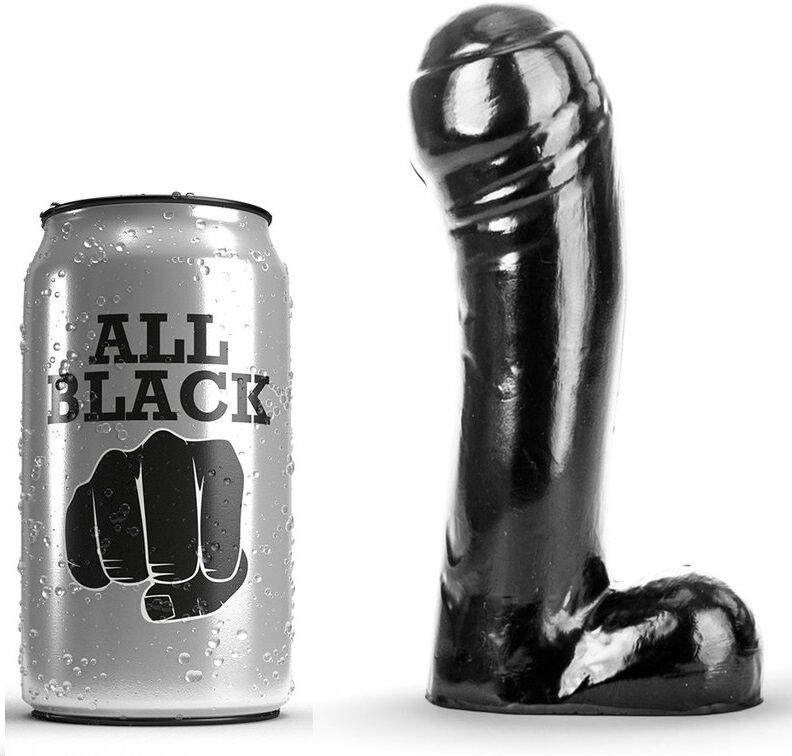 ALL BLACK – DILDO NEGRO 15 CM