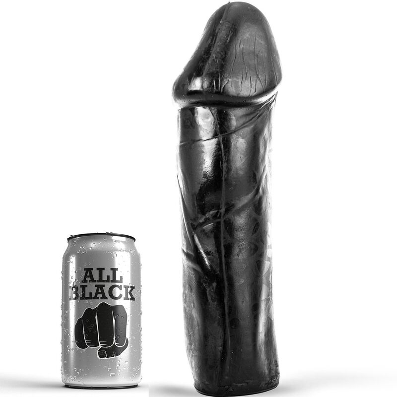 ALL BLACK – DONG 28 CM SIN TESTICULOS