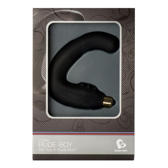 ROCKS-OFF – RUDE-BOY MASAJEADOR DEL PUNTO G MASCULINO 7 V NEGRO