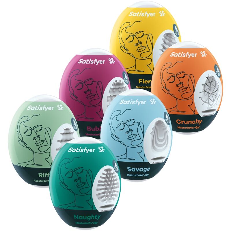 SATISFYER – HUEVOS MASTURBADORES PACK 6 UNIDADES