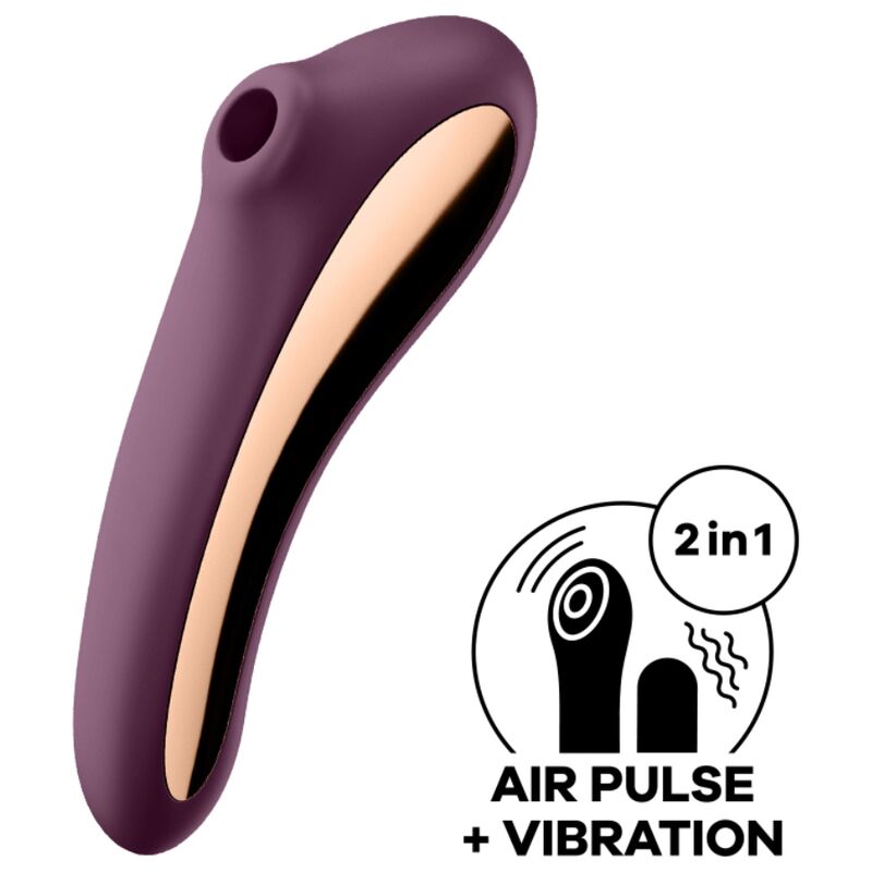 SATISFYER – DUAL KISS ESTIMULADOR CLITORIS PURPURA