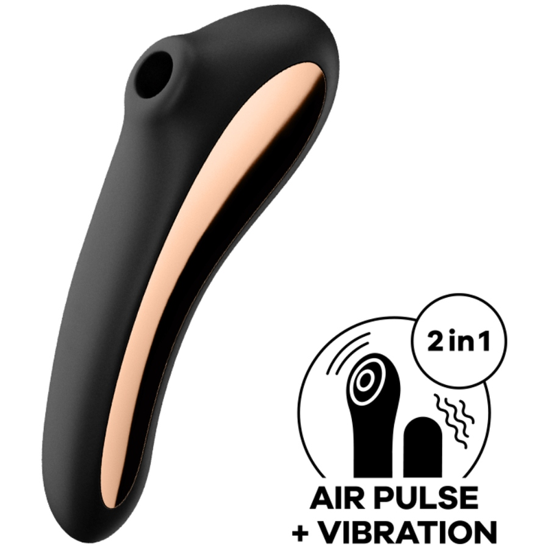 SATISFYER – DUAL KISS ESTIMULADOR CLITORIS NEGRO