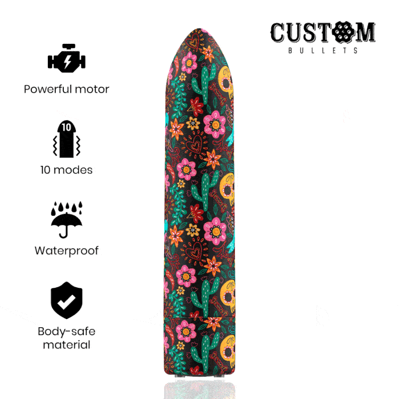 CUSTOM BULLETS – BALA RECARGABLE SKULL 10 INTENSIDADES