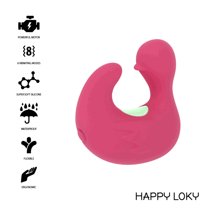 HAPPY LOKY – DEDAL PATO ESTIMULADOR DE SILICONA RECARGABLE DUCKYMANIA