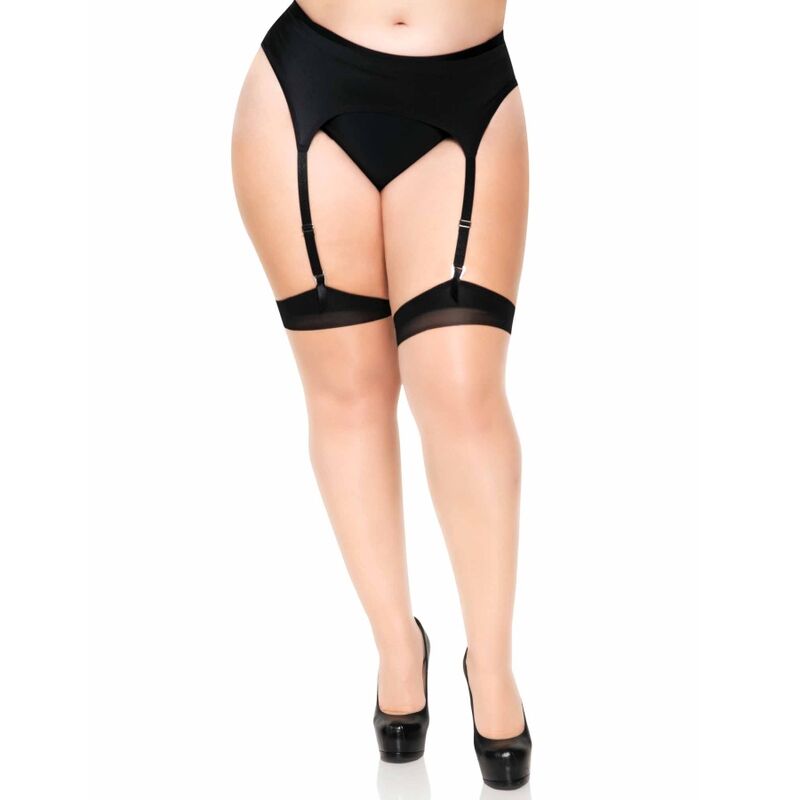 LEG AVENUE – MEDIAS NUDE CON TACON CUBANO Y COSTURA TRASERA PLUS