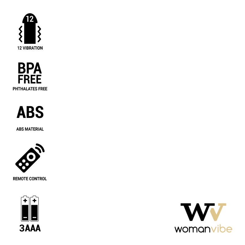 WOMANVIBE – ALSAN HUEVO CONTROL REMOTO NEGRO SILICONA NEGRO