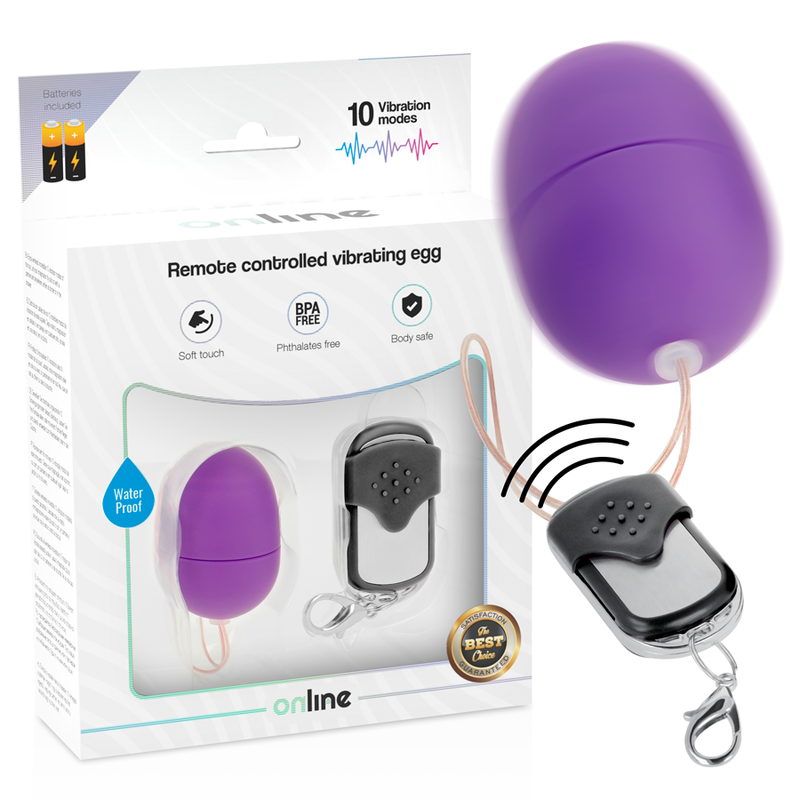 ONLINE – HUEVO VIBRADOR CONTROL REMOTO S LILA