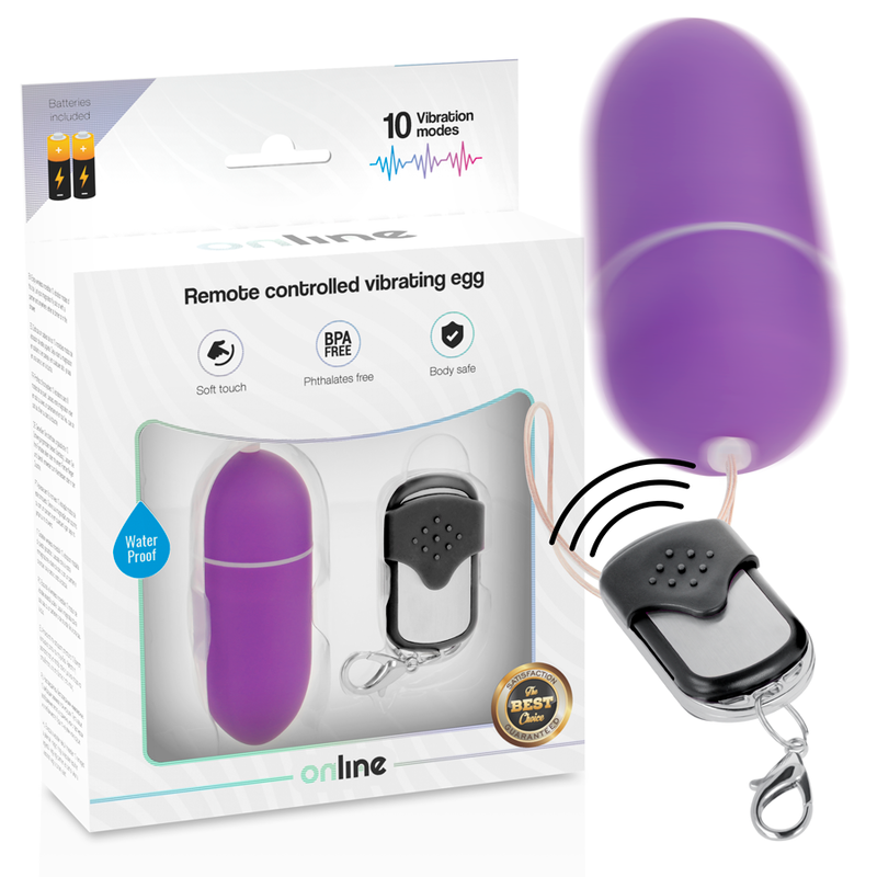 ONLINE – HUEVO VIBRADOR CONTROL REMOTO L LILA