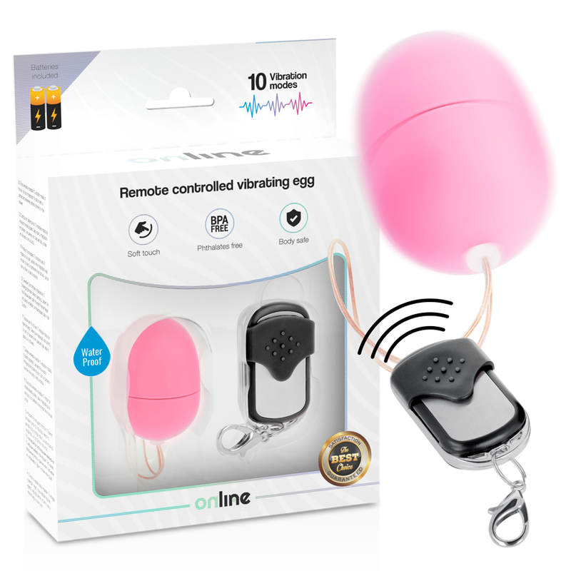 ONLINE – HUEVO VIBRADOR CONTROL REMOTO S ROSA