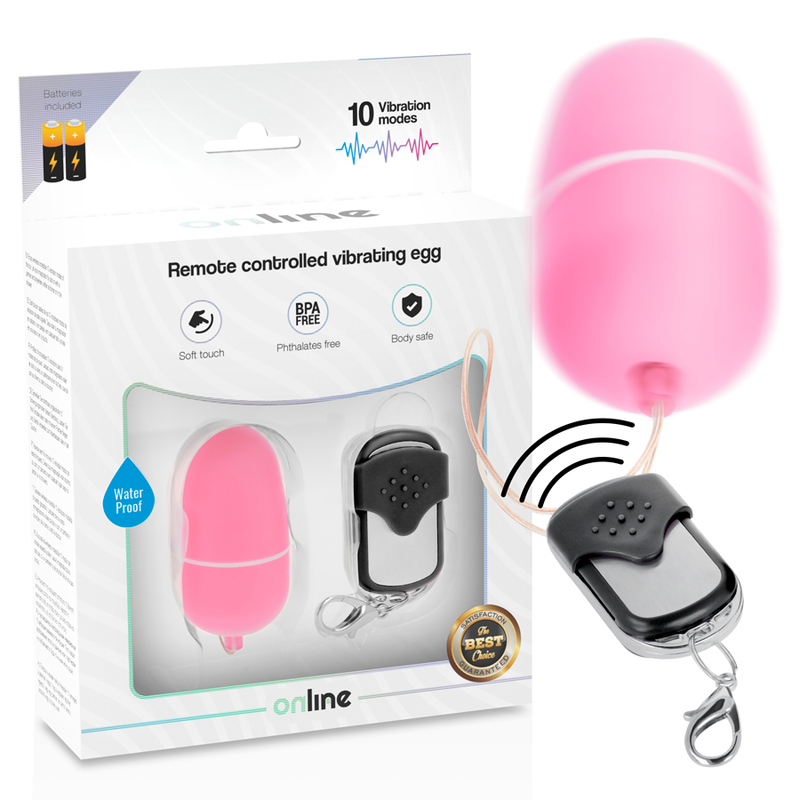 ONLINE – HUEVO VIBRADOR CONTROL REMOTO M ROSA