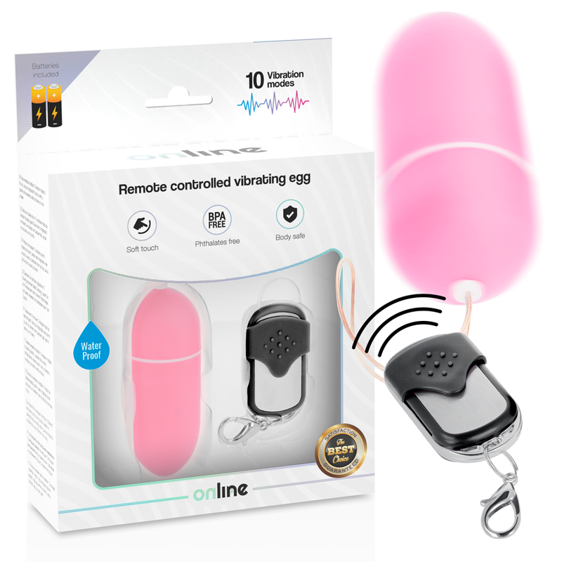 ONLINE – HUEVO VIBRADOR CONTROL REMOTO L ROSA