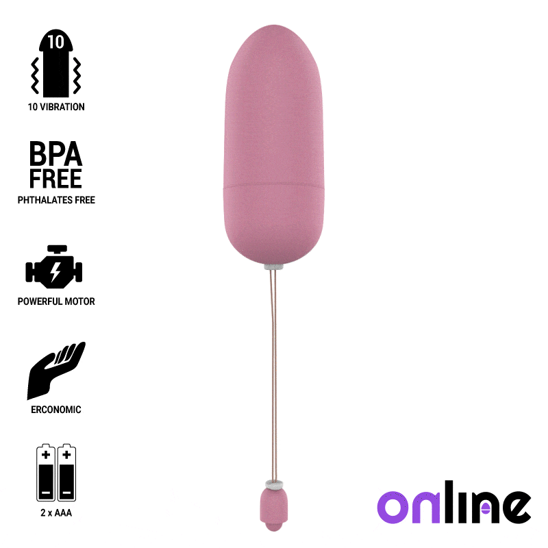 ONLINE – HUEVO VIBRADOR WATERPROOF ROSA