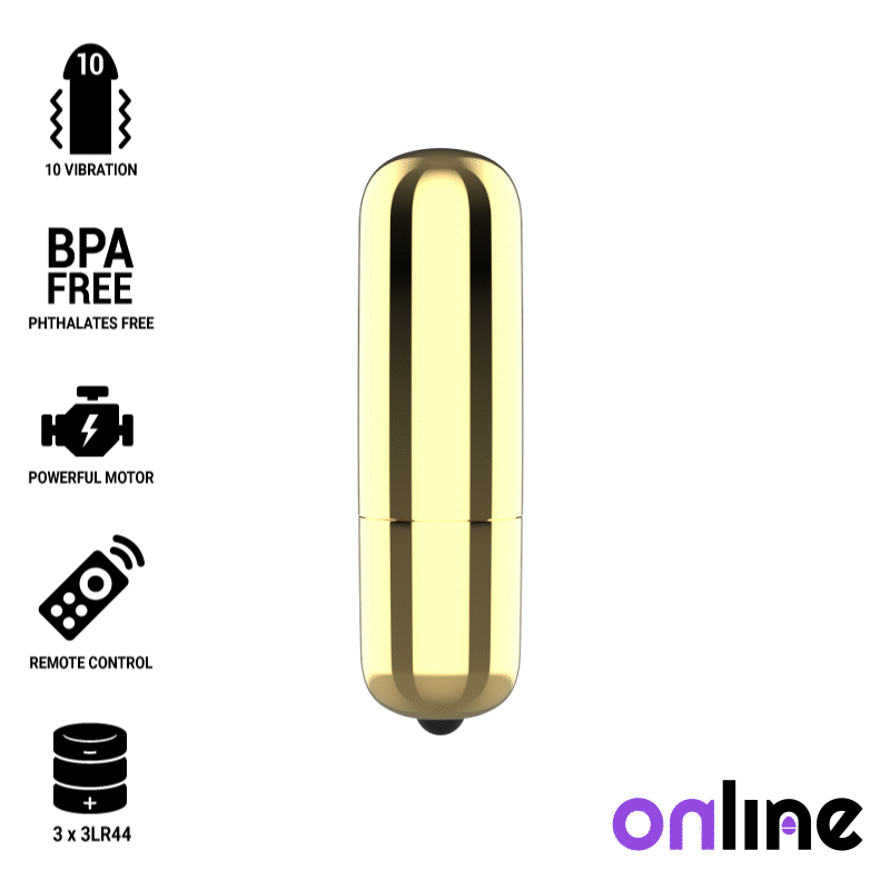 ONLINE – MINI BALA VIBRADORA DORADA