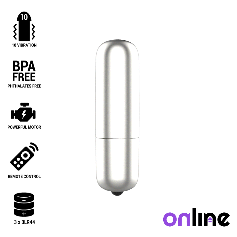 ONLINE – MINI BALA VIBRADORA PLATEADA