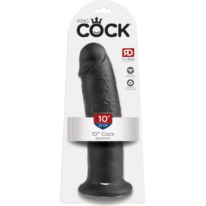 KING COCK – 10 PENE NEGRO 25 CM