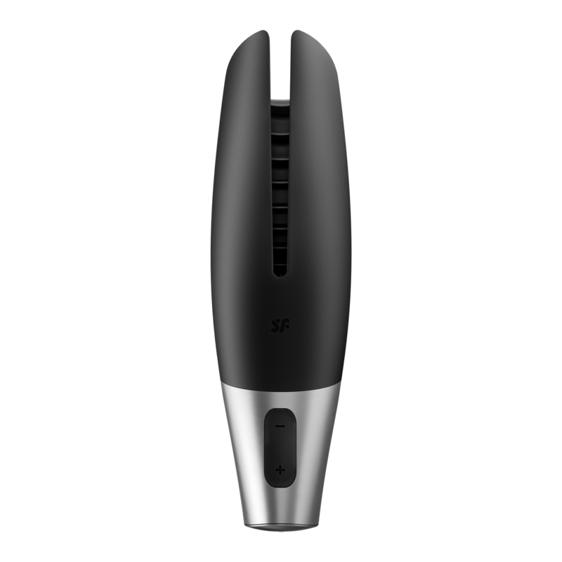SATISFYER – POWER MASTURBATOR NEGRO Y PLATA