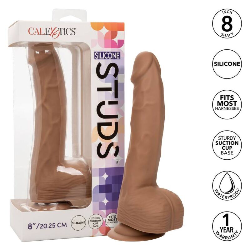 CALEXOTICS – SILICONE STUDS 20.32 CM BROWN