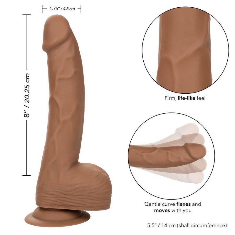 CALEXOTICS – SILICONE STUDS 20.32 CM BROWN