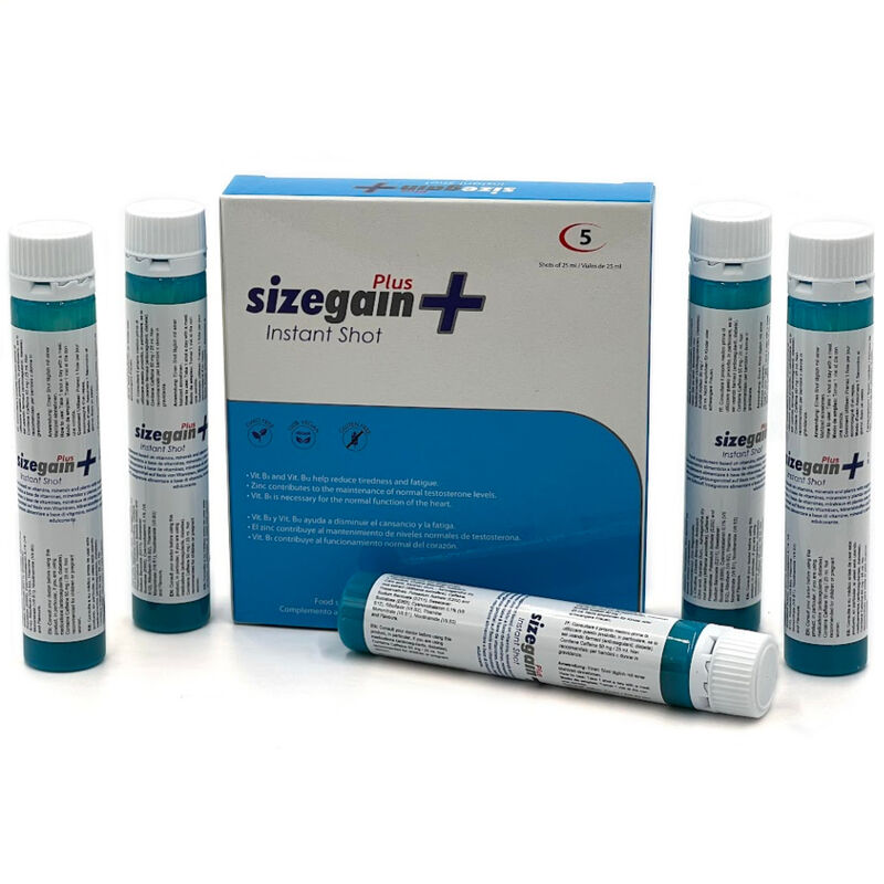 500 COSMETICS – SIZEGAIN PLUS INSTANT SHOT VIGORIZANTE MASCULINO 5 UNIDADES