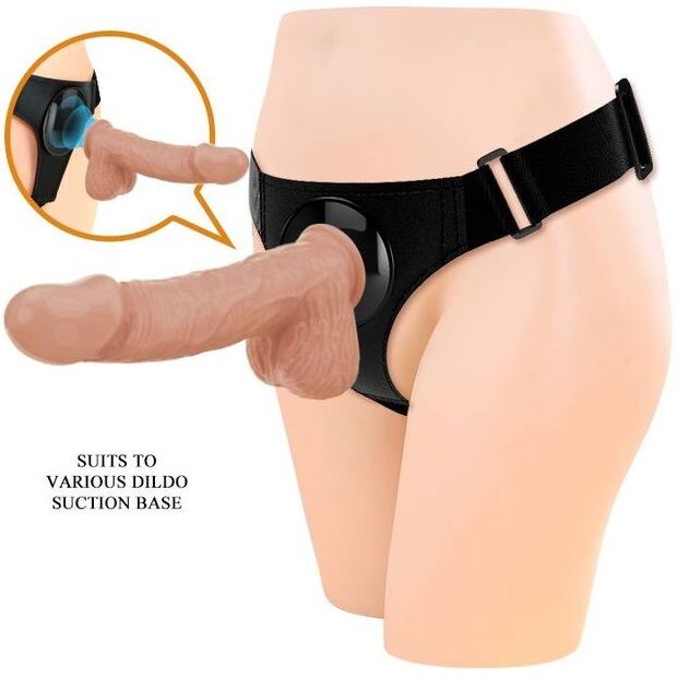 PRETTY LOVE – HARNESS BRIEFS ARNÉS UNIVERSAL CON DILDO JERRY 21.8 CM NATURAL
