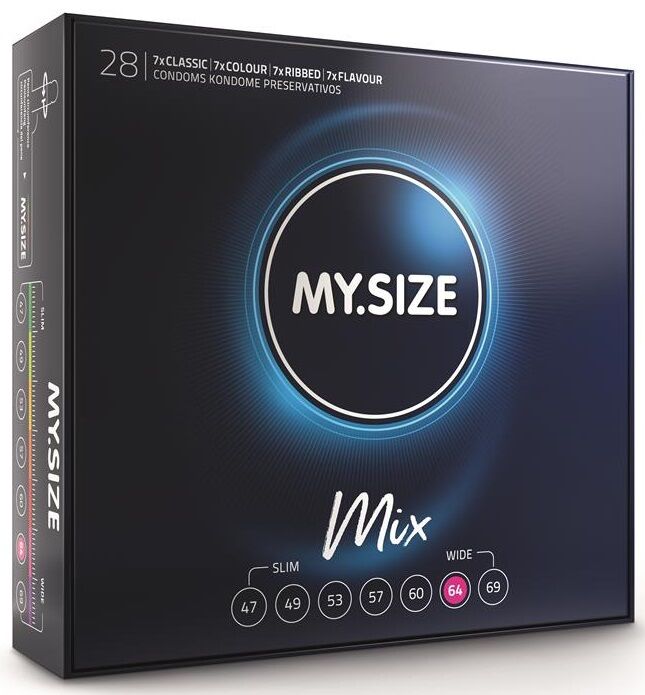 MY SIZE – MIX PRESERVATIVOS 64 MM 28 UNIDADES