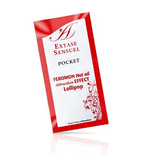 EXTASE SENSUAL – ACEITE MASAJE EFECTO CALOR FEROMONAS PIRULETA 10 ML