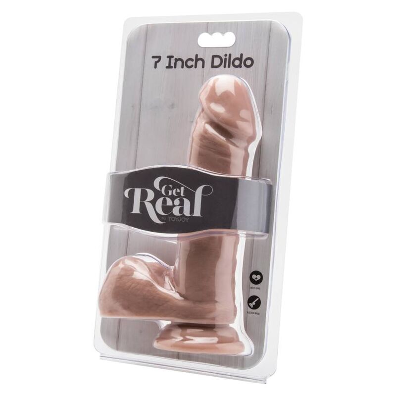 GET REAL – DILDO 18 CM CON TESTICULOS NATURAL