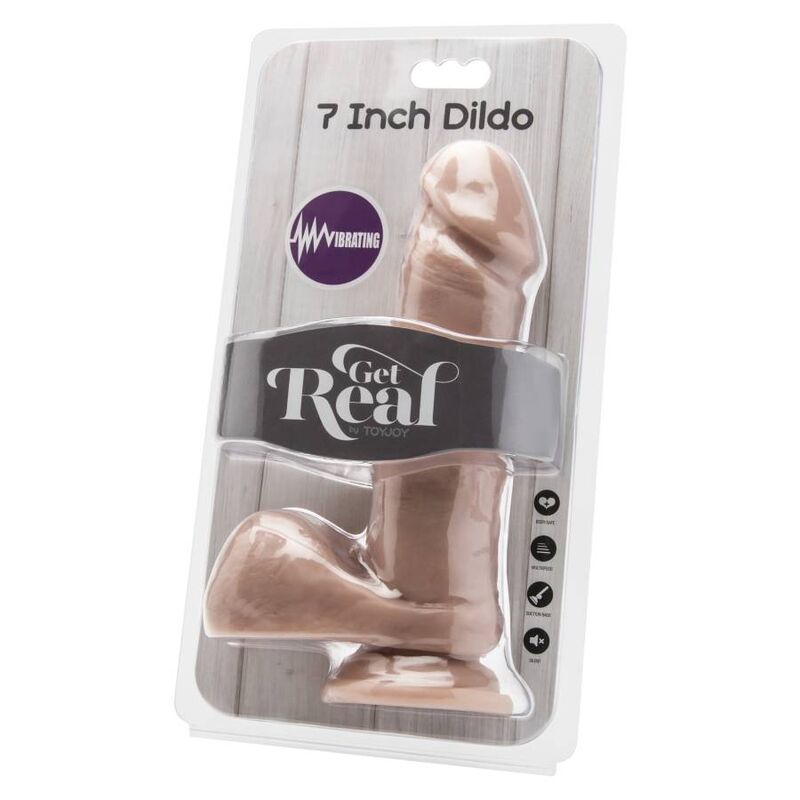 GET REAL – DILDO 18 CM CON TESTICULOS VIBRADOR NATURAL
