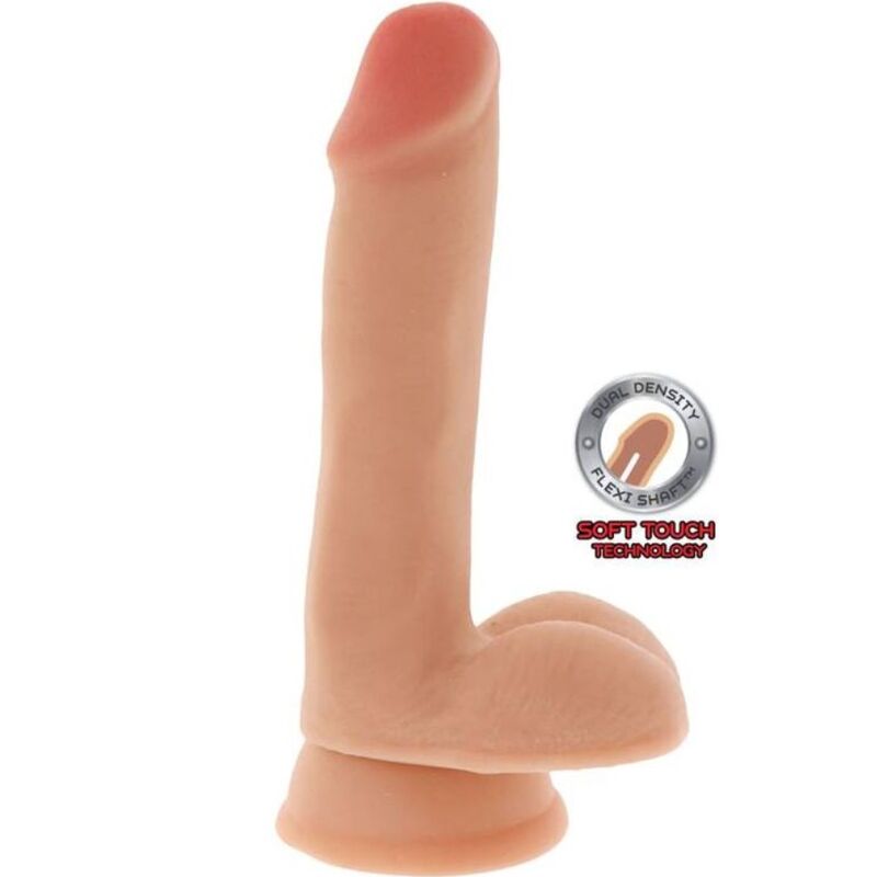 GET REAL – DUAL DENSITY DILDO 17 CM CON TESTICULOS NATURAL