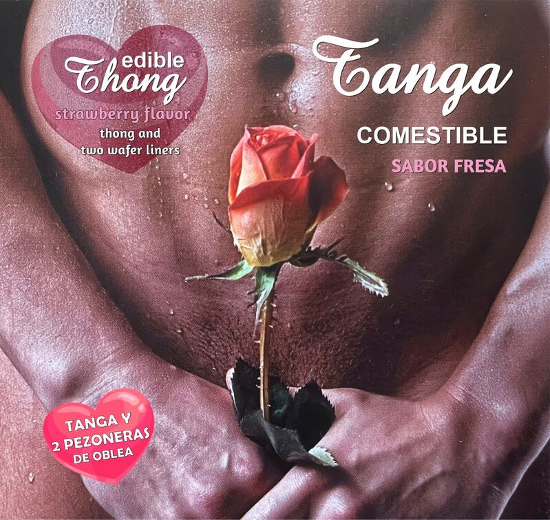 HOTFLOWERS – TANGA+ 2 PEZONES OBLEA FRESA HOMBRE /es/pt/en/fr/it/