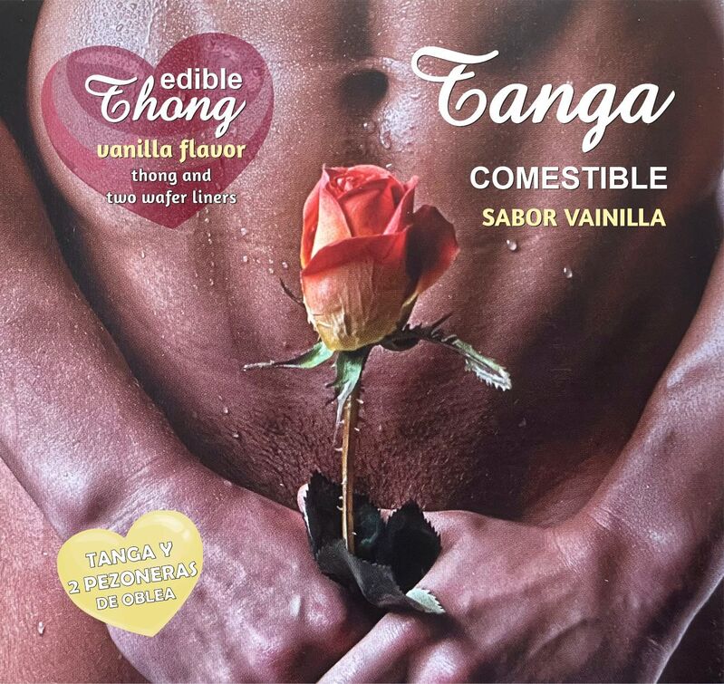 HOTFLOWERS –  TANGA + 2 PEZONES OBLEA VAINILLA HOMBRE /es/pt/en/fr/it/