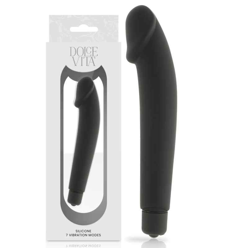 DOLCE VITA – REALISTIC VIBRADOR SILICONA NEGRO