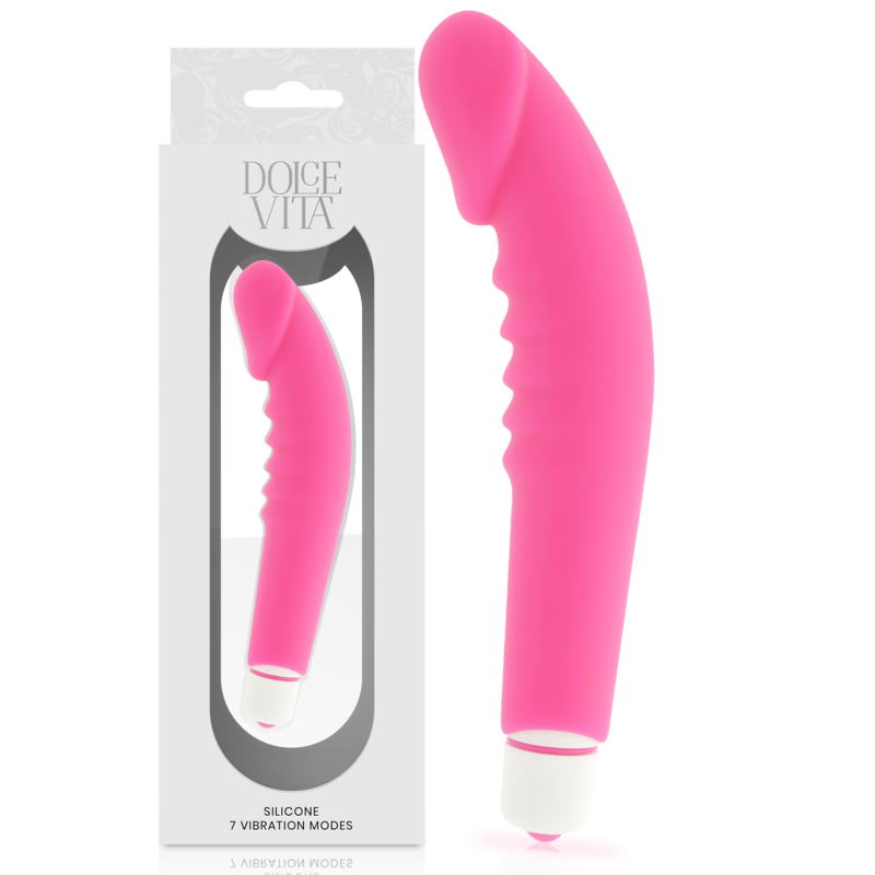 DOLCE VITA – REALISTIC  PLEASURE VIBRADOR SILICONA ROSA