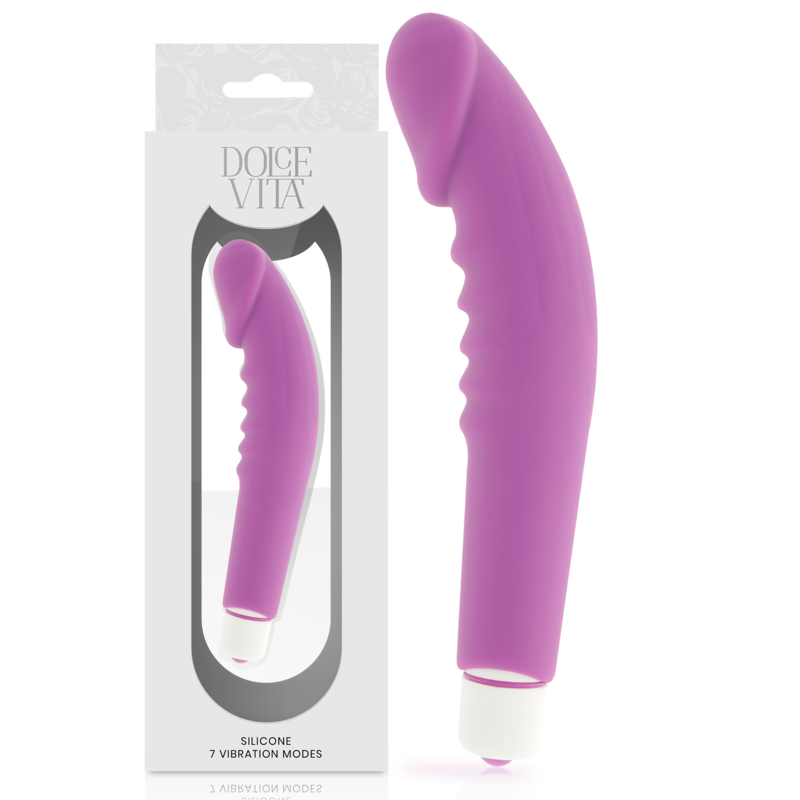 DOLCE VITA – REALISTIC  PLEASURE VIBRADOR SILICONA LILA