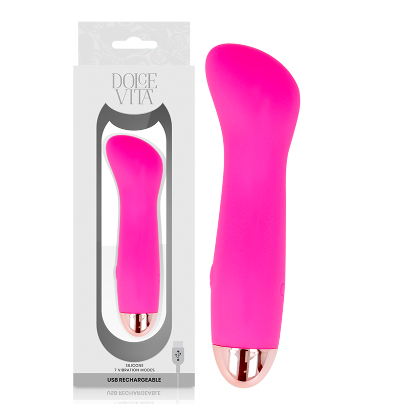 DOLCE VITA – VIBRADOR RECARGABLE ONE ROSA 7 VELOCIDADES