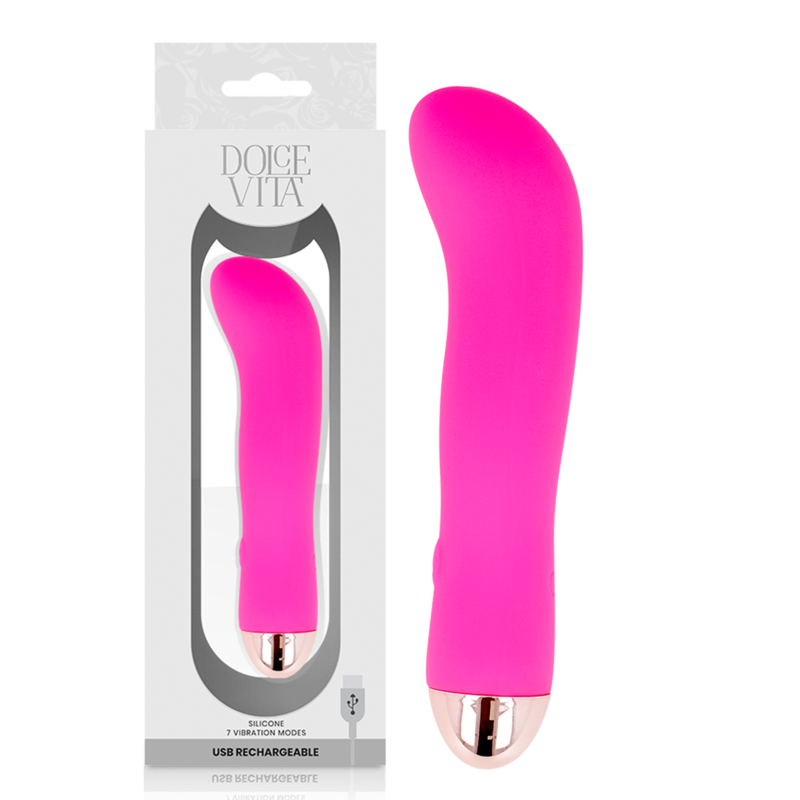 DOLCE VITA – VIBRADOR RECARGABLE TWO ROSA 7 VELOCIDADES