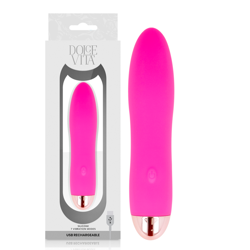 DOLCE VITA – VIBRADOR RECARGABLE FOUR ROSA 7 VELOCIDADES