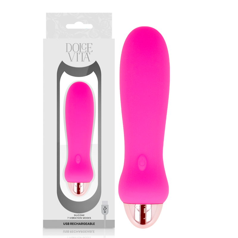 DOLCE VITA – VIBRADOR RECARGABLE FIVE ROSA 7 VELOCIDADES
