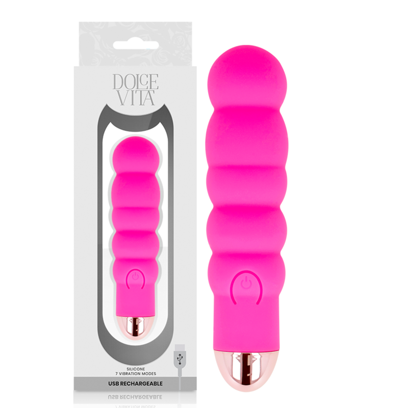 DOLCE VITA – VIBRADOR RECARGABLE SIX ROSA 7 VELOCIDADES