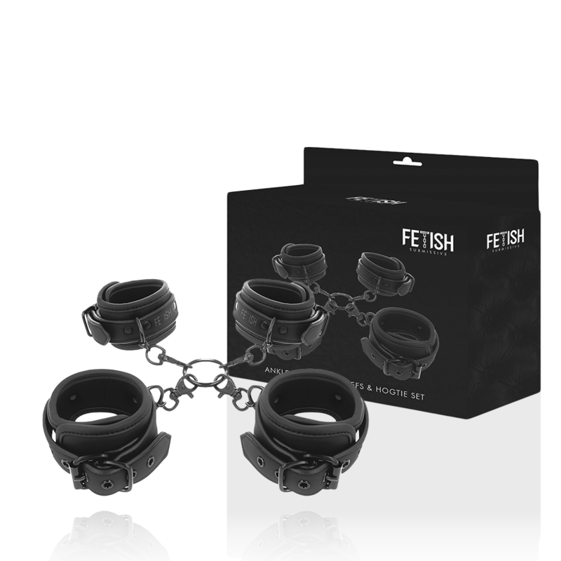 FETISH SUBMISSIVE – SET ESPOSAS MANOS Y TOBILLOS CON FORRO DE NOPRENO