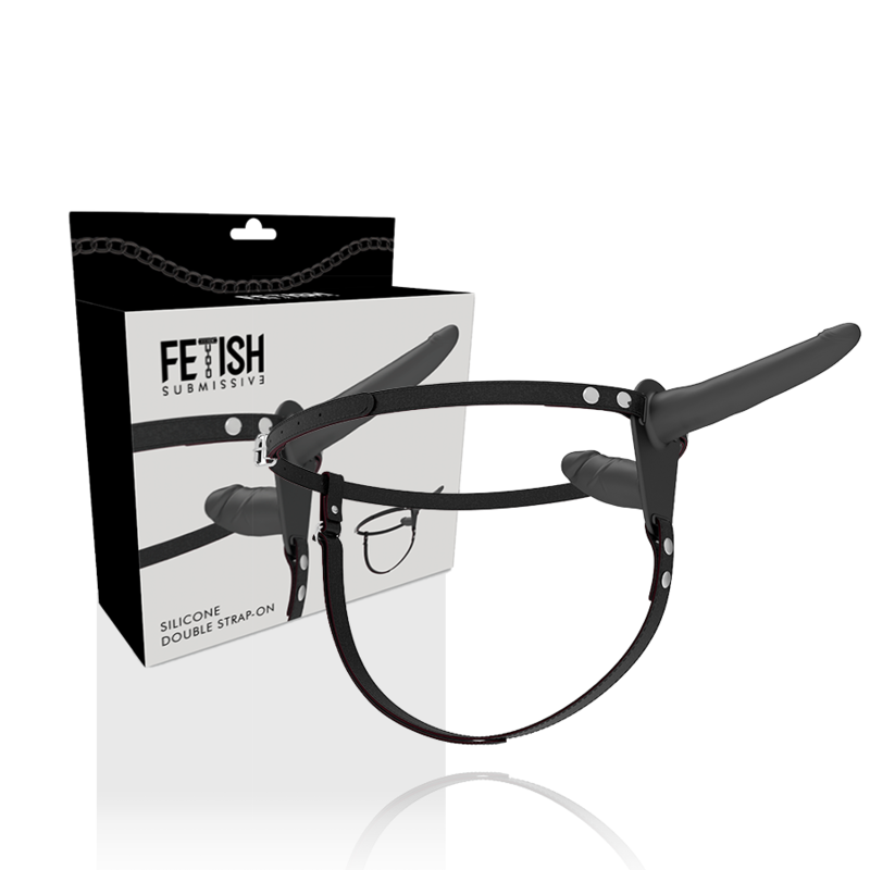 FETISH SUBMISSIVE HARNESS – DOBLE PENETRACIÓN NEGRO
