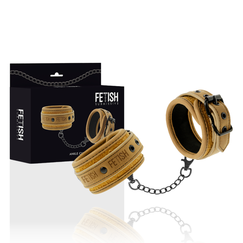 FETISH SUBMISSIVE ORIGEN – ESPOSAS TOBILLOS CUERO VEGANO CON FORRO DE NEOPRENO