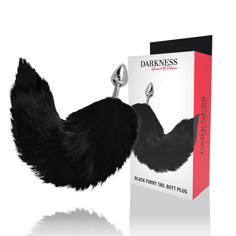 DARKNESS – PLUG ANAL SILVER 8 CM CON COLA NEGRO