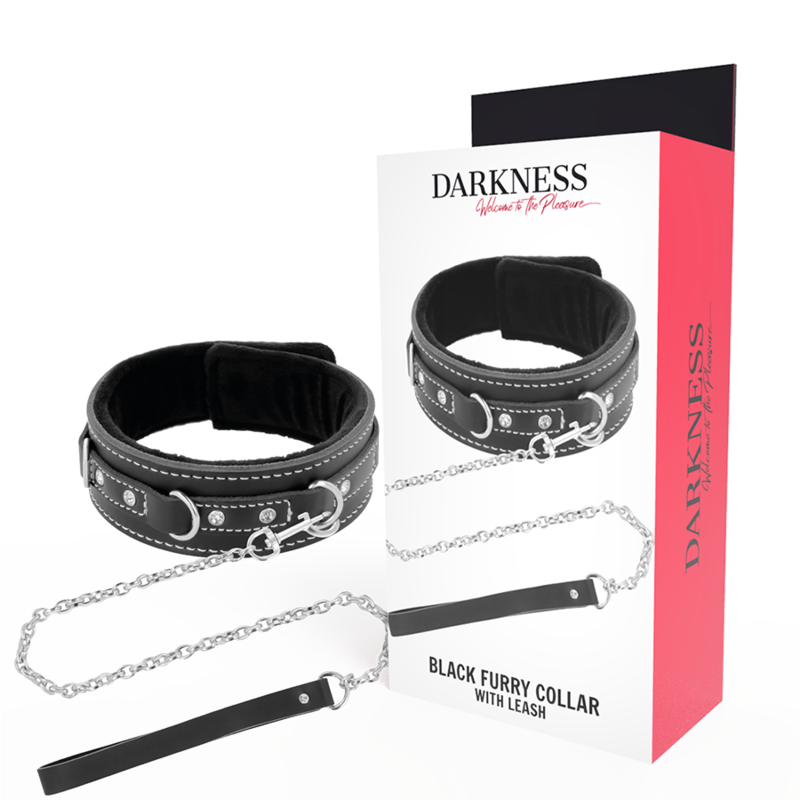DARKNESS – COLLAR LEATHER CON CORREA ALTA CALIDAD