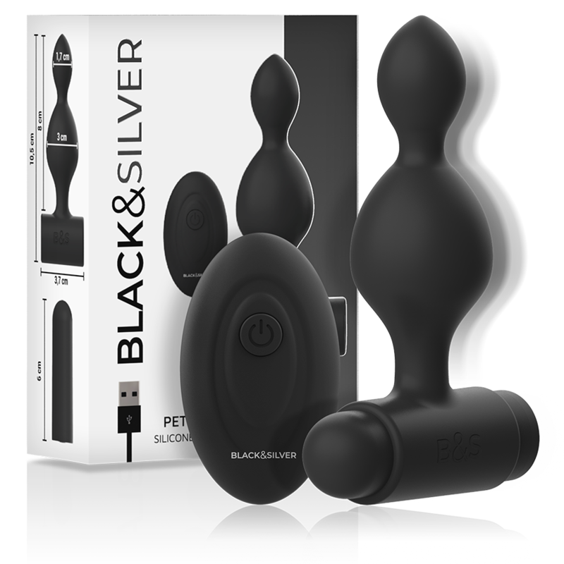 BLACKSILVER – TUCKER PEQUEÑO PLUG ANAL SILICONA CONTROL REMOTO