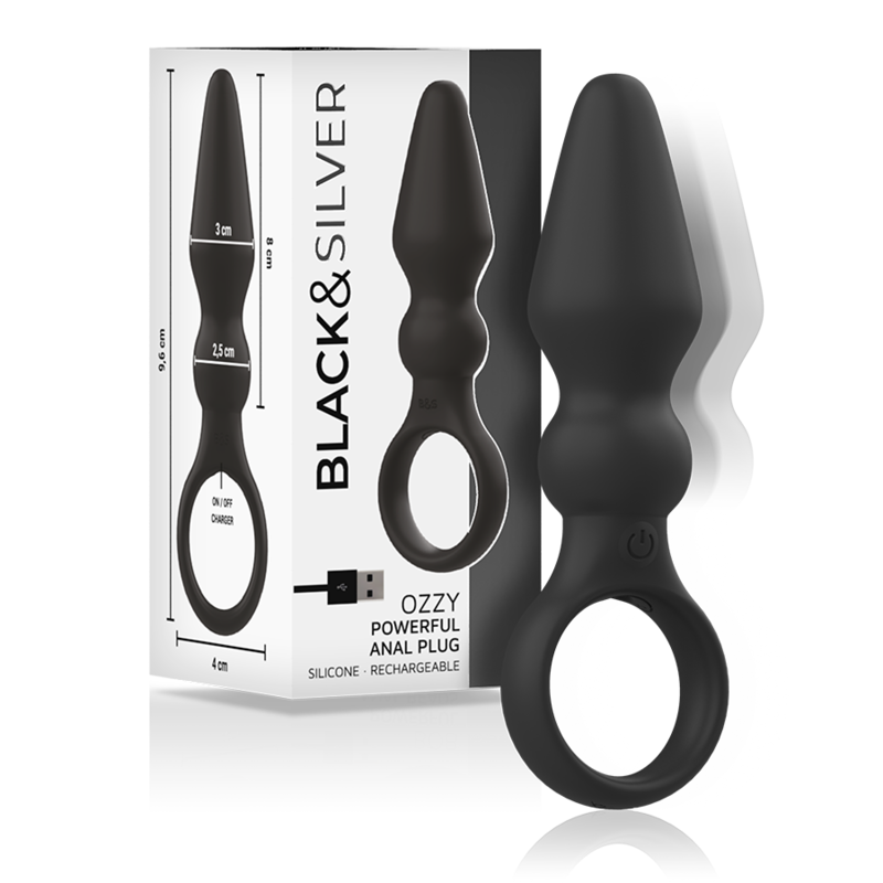 BLACKSILVER – OZZY POTENTE VIBRADOR PLUG ANAL SILICONA